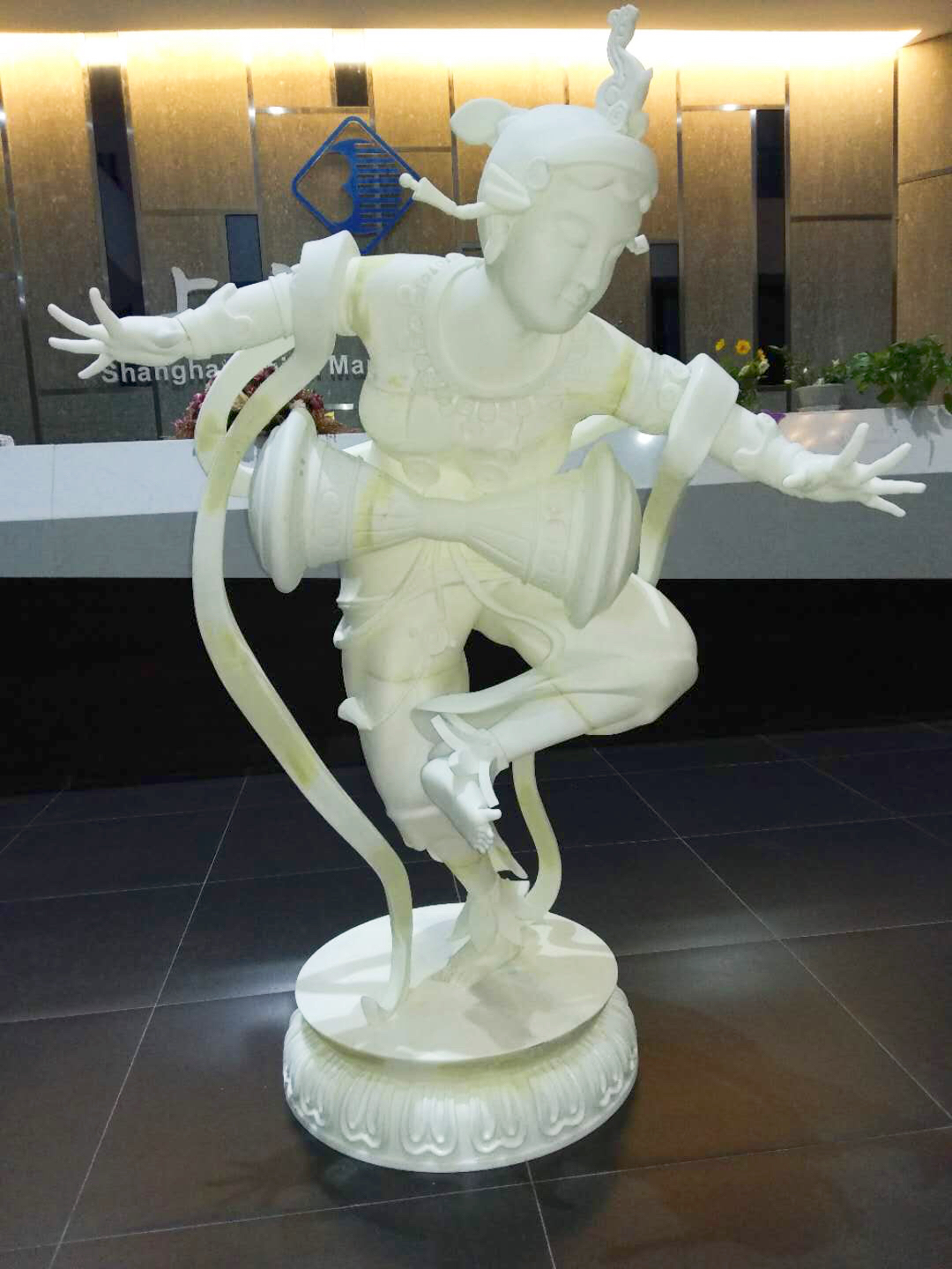 3D打印機打印大型雕塑&mdash;&mdash;敦煌壁畫，白色數(shù)模